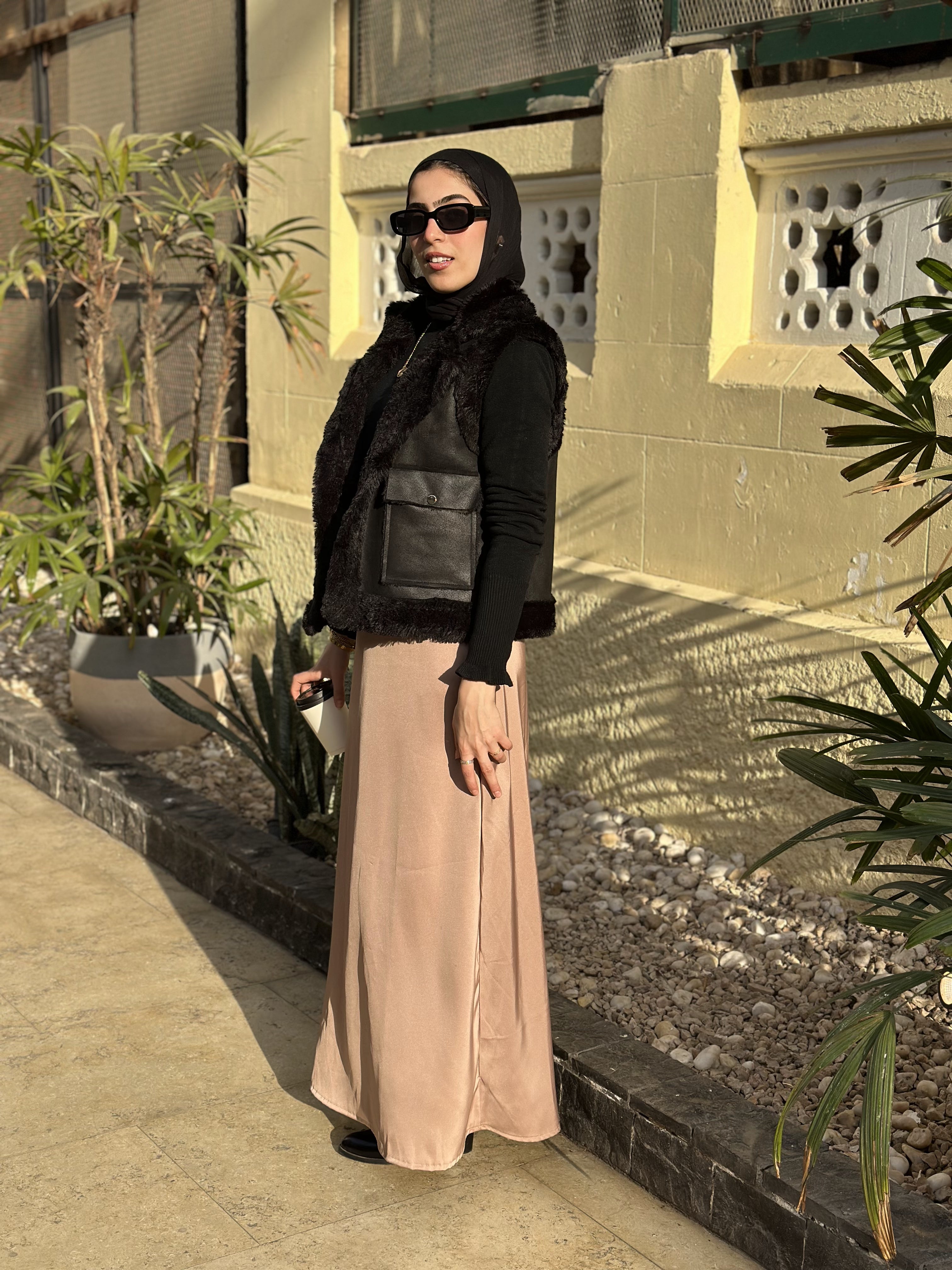 Hana satin skirt