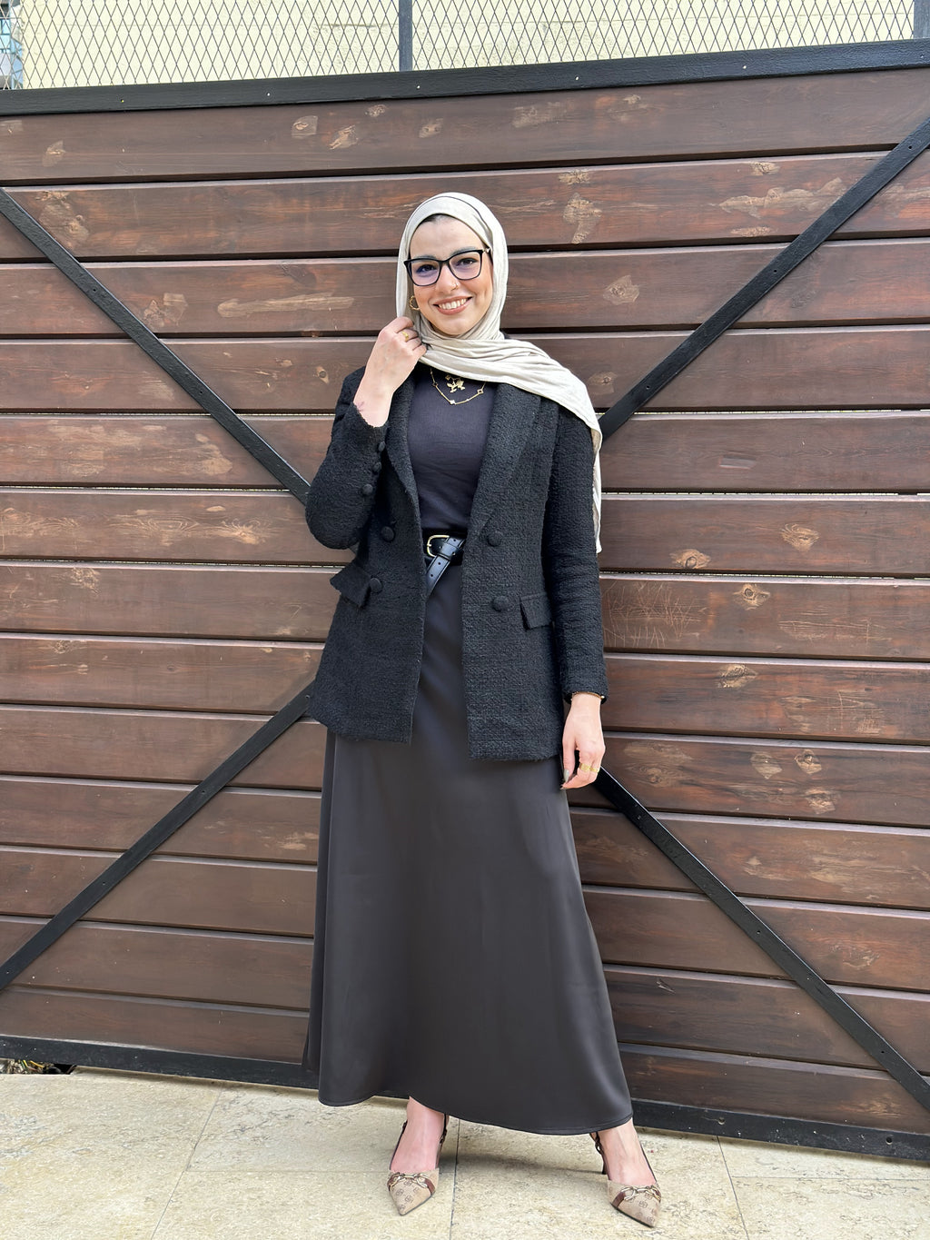 Hana satin skirt